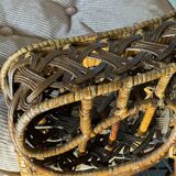 Fauteuil paon vintage de style balinais