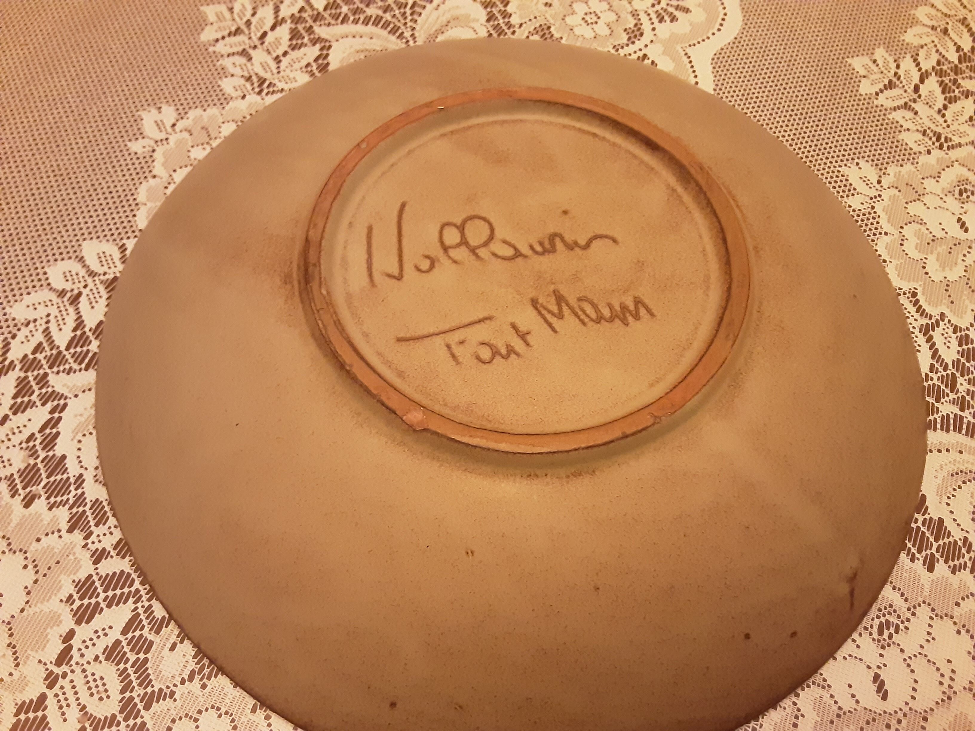 Dish ceramic cut vallauris handmade