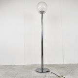 Vintage chrome and glass floor lamp, 1970s
