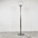 Lampadaire vintage chromé et verre, années 1970