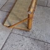 Bamboo and rattan wall shelf