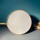 Art Deco flame lamp with frosted glass from 1920-1930.