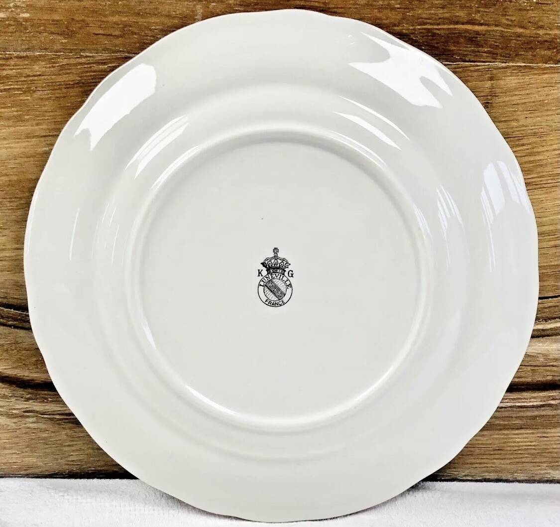 6 dessert plates 22.7 cm Lunéville street light model