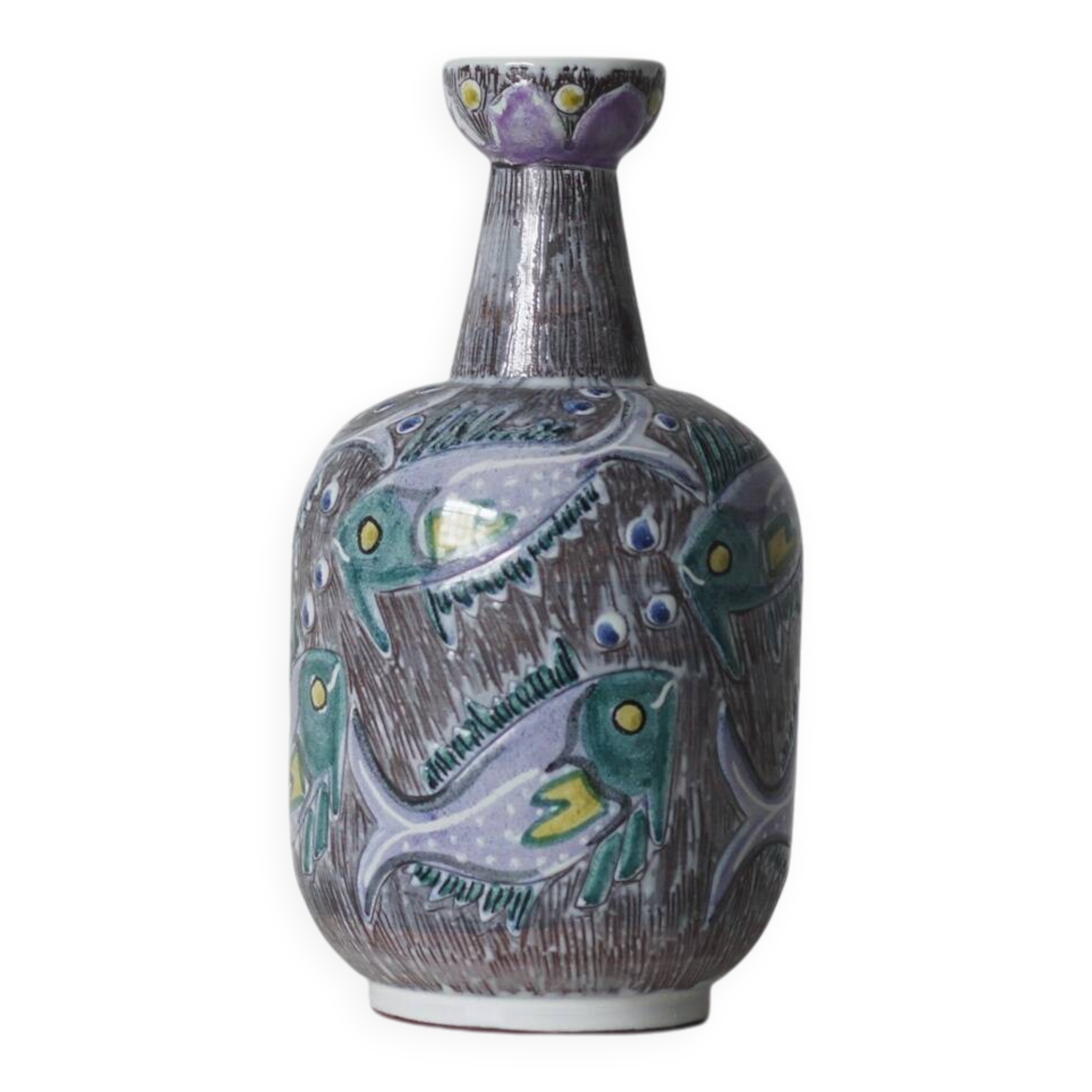 Ceramic Vase from Laholm, Sweden, 1960s