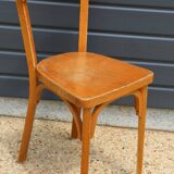 10 BAUMANN chairs N°18 light beech