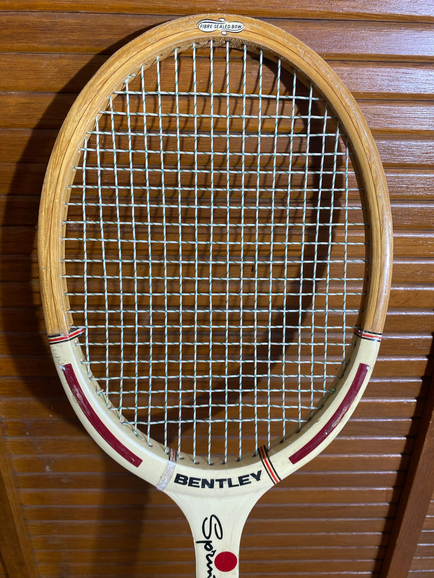 Vintage Wooden Tennis Racket BENTLEY Sprinter Sports #E216