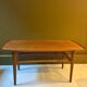 Teak and cane coffee table, 1970s.