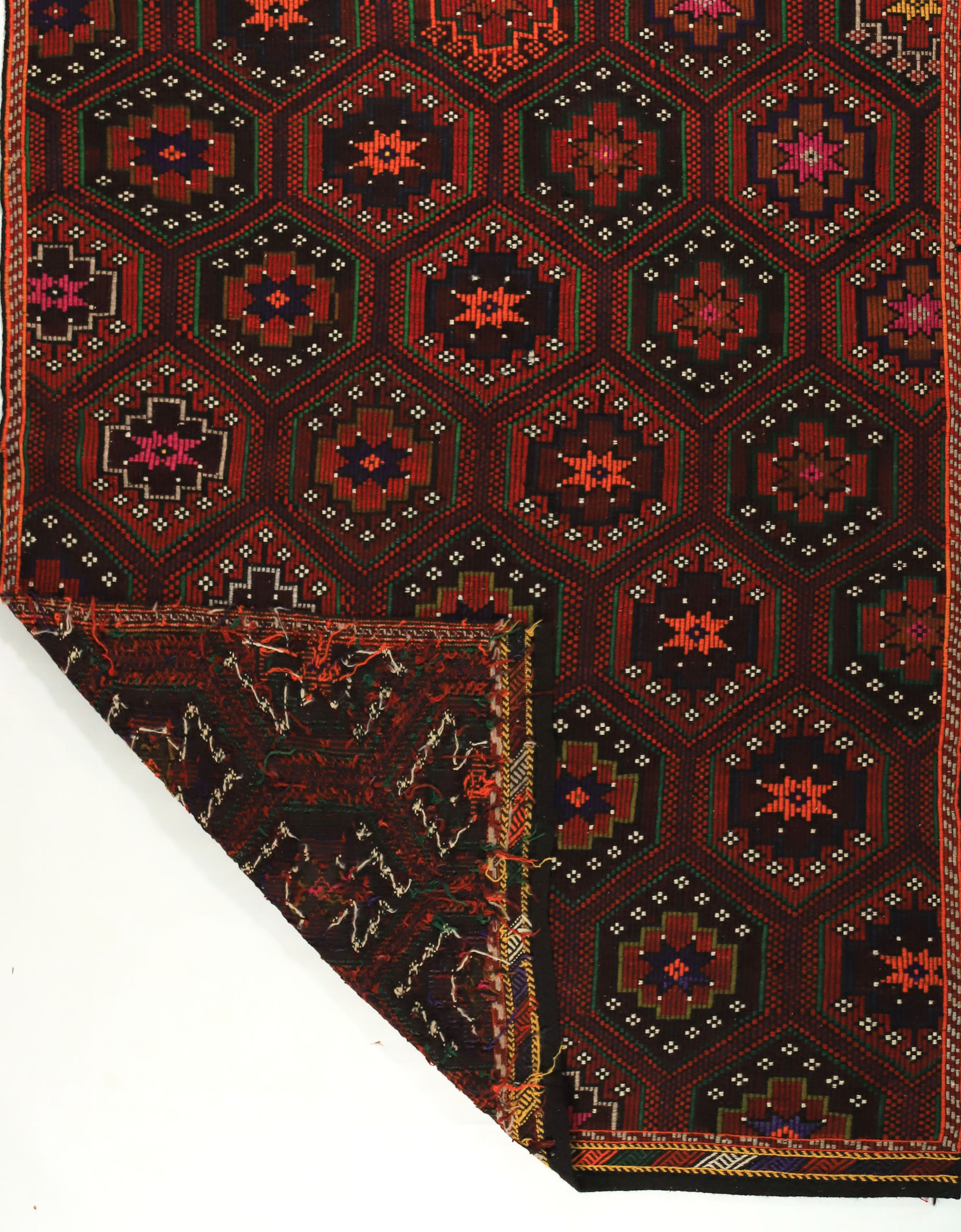 Anatolian handmade kilim rug 285 cm x 197 cm