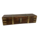 Boîte plumier en bois et laiton
