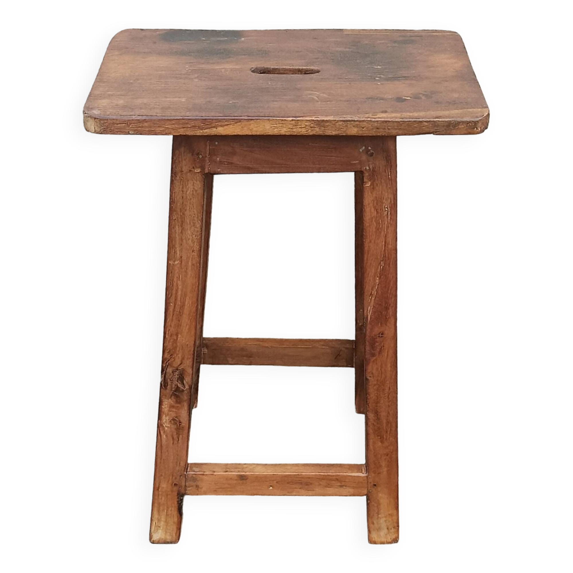 Old wooden high stool