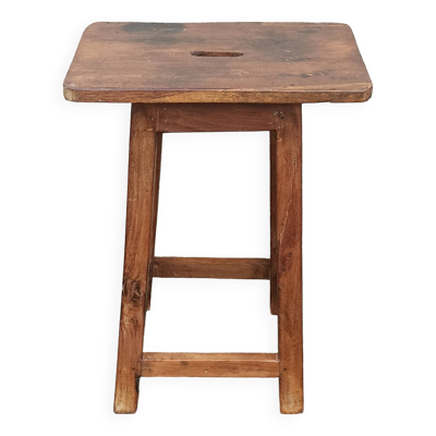 Tabouret haut ancien en bois