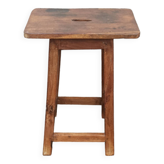 Old wooden high stool