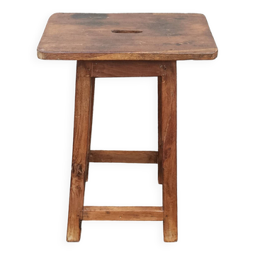 Tabouret haut ancien en bois