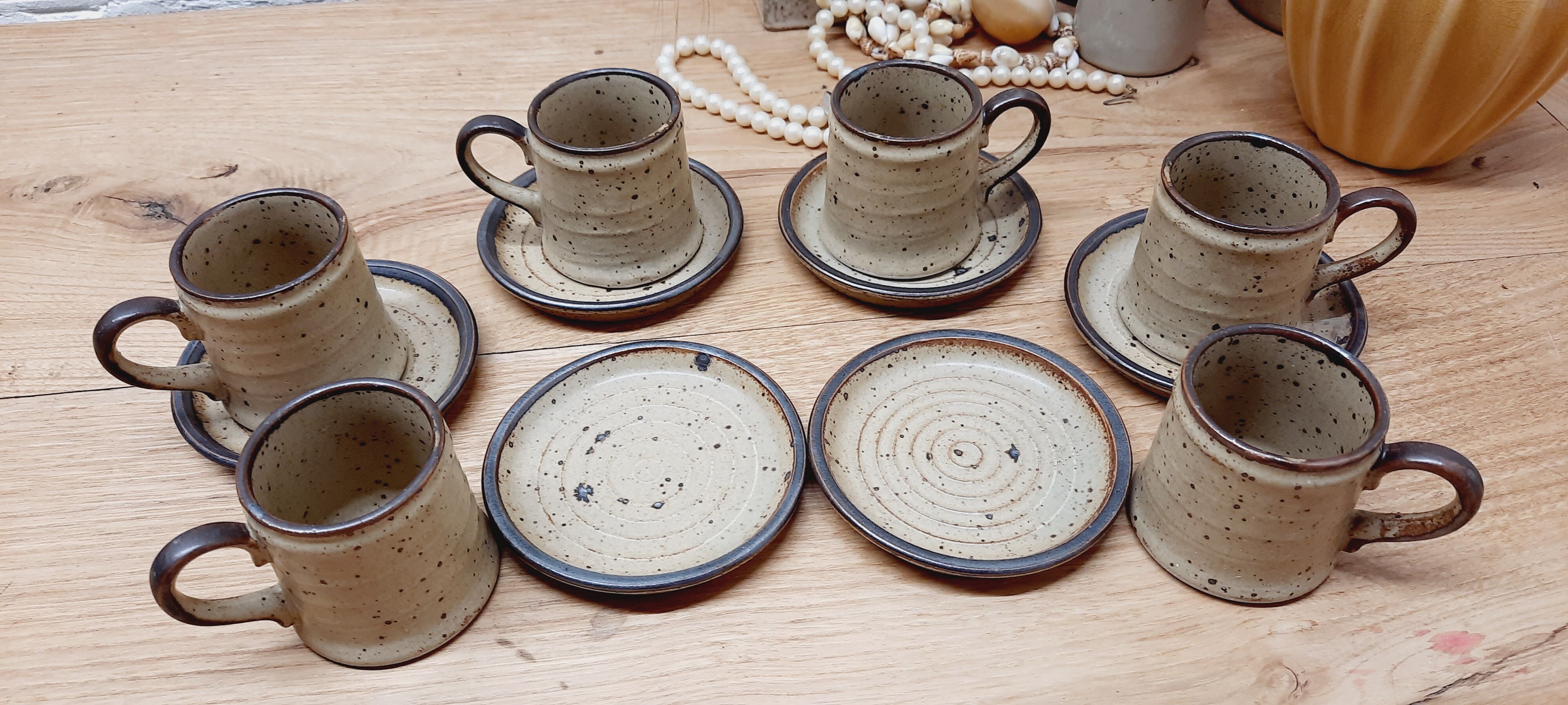 Set 6 cups Espresso sandstone