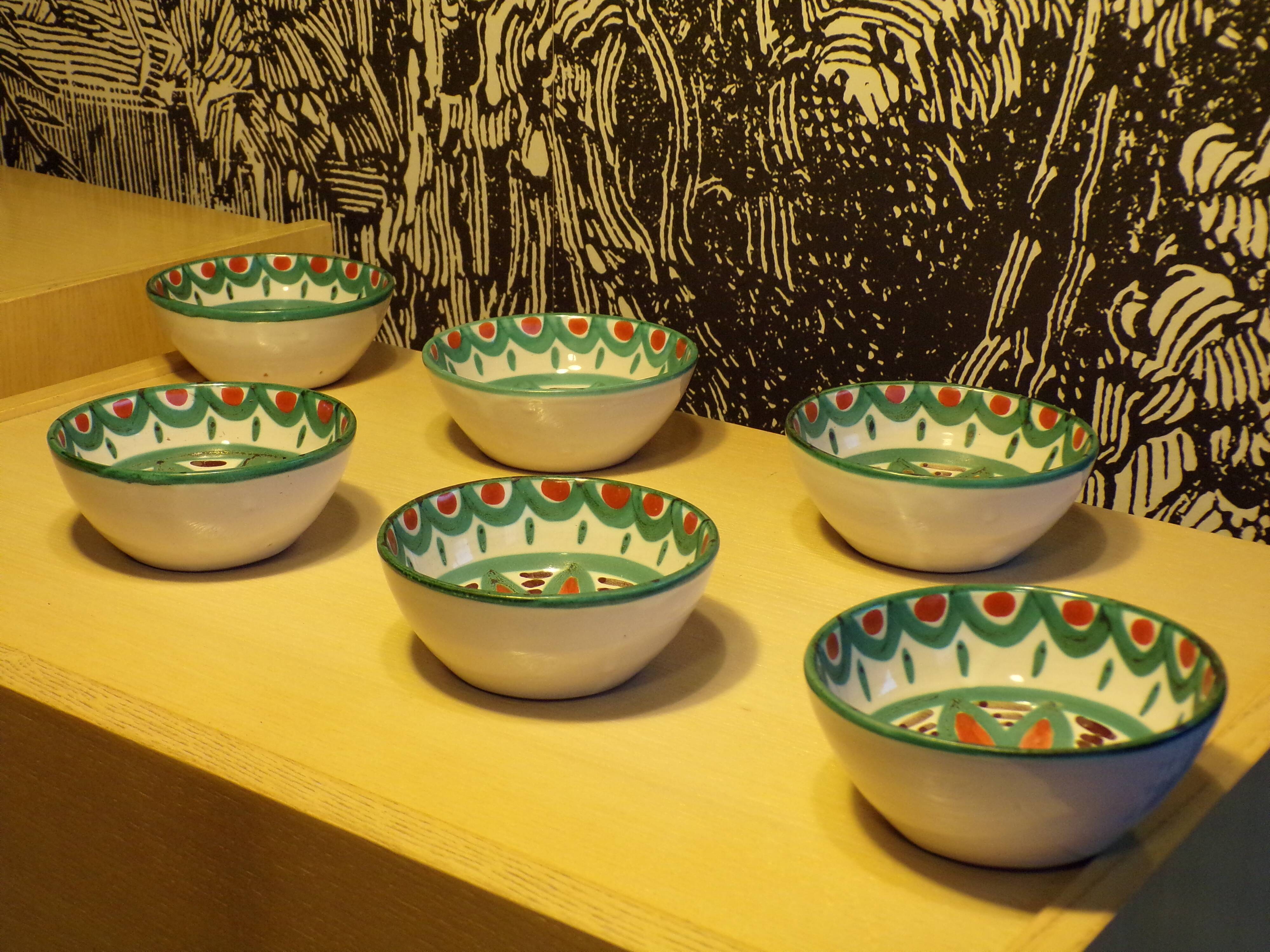 6 ceramic bowls by Antoine Fazio Vallauris
