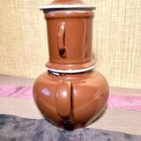 Cafetière ancienne marron complète Terre de Fer