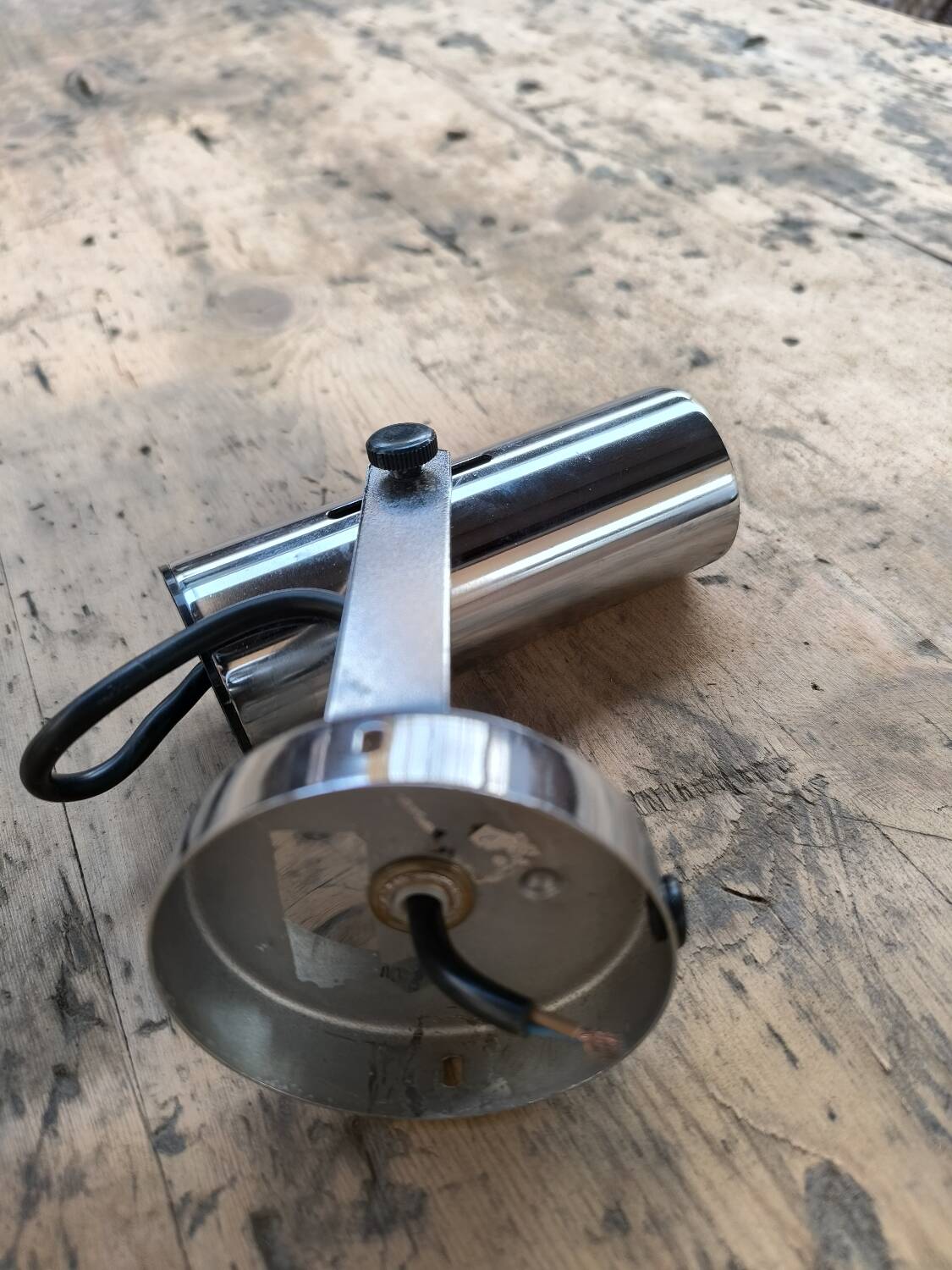 GDR 1970 chrome spotlight wall light