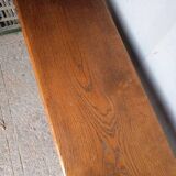 Solid oak bench 2 meters period 1960