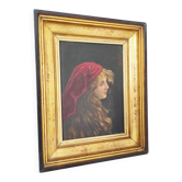 M. Leytz Portrait of a young woman, oil on panel, 19th century