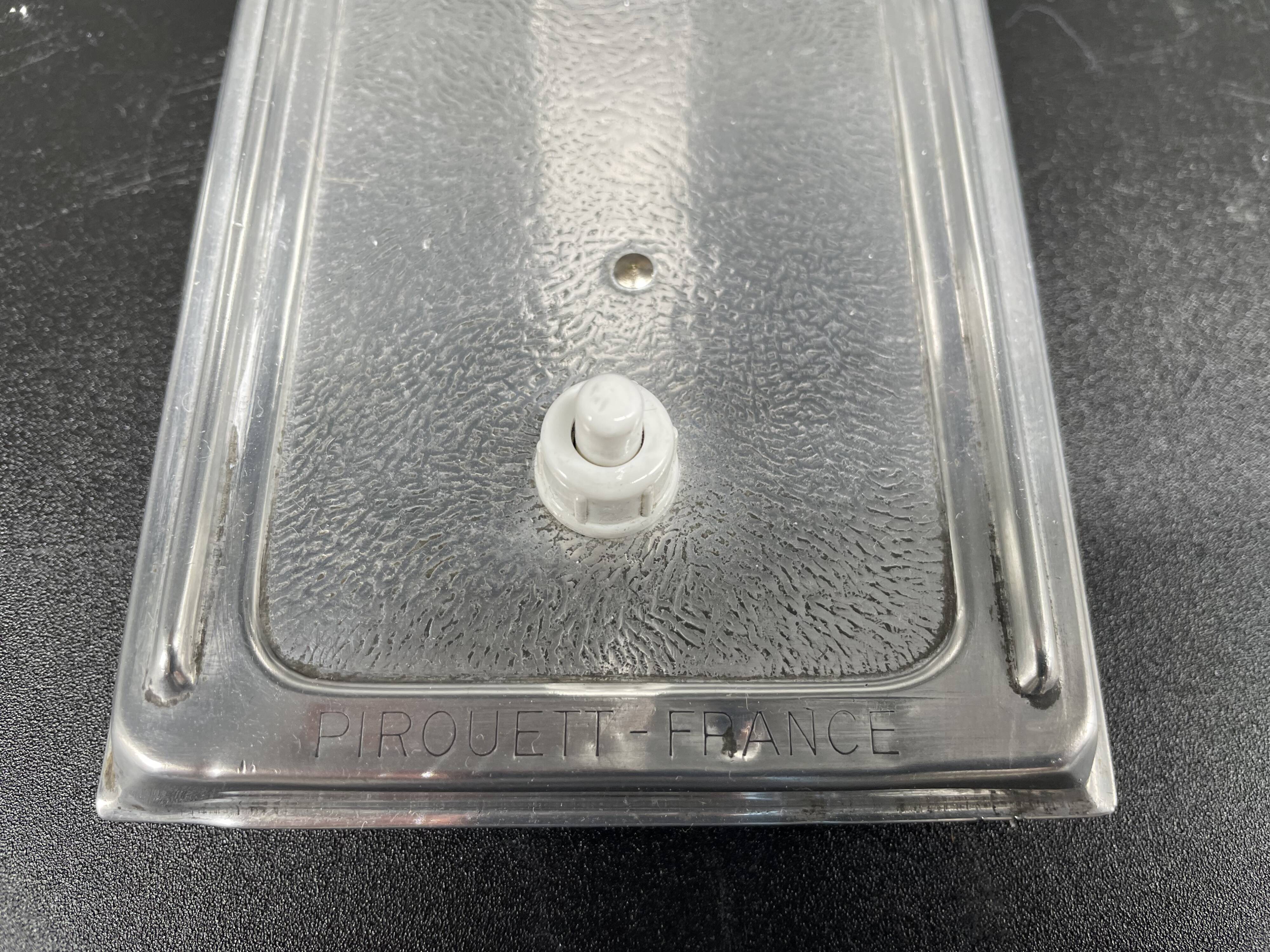 Vintage Pirouett France lamp, Art Deco, model patented in 1940, aluminum