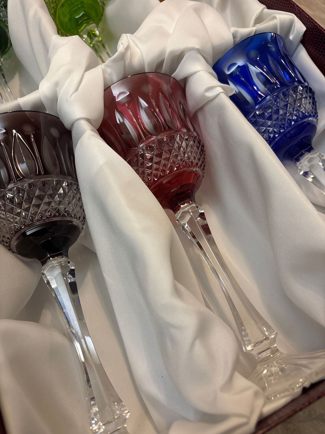 6 Roemers crystal wine glasses