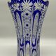 Superb richly cut Bohemian crystal vase