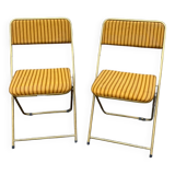Two folding chairs, Lafuma, France, 1970