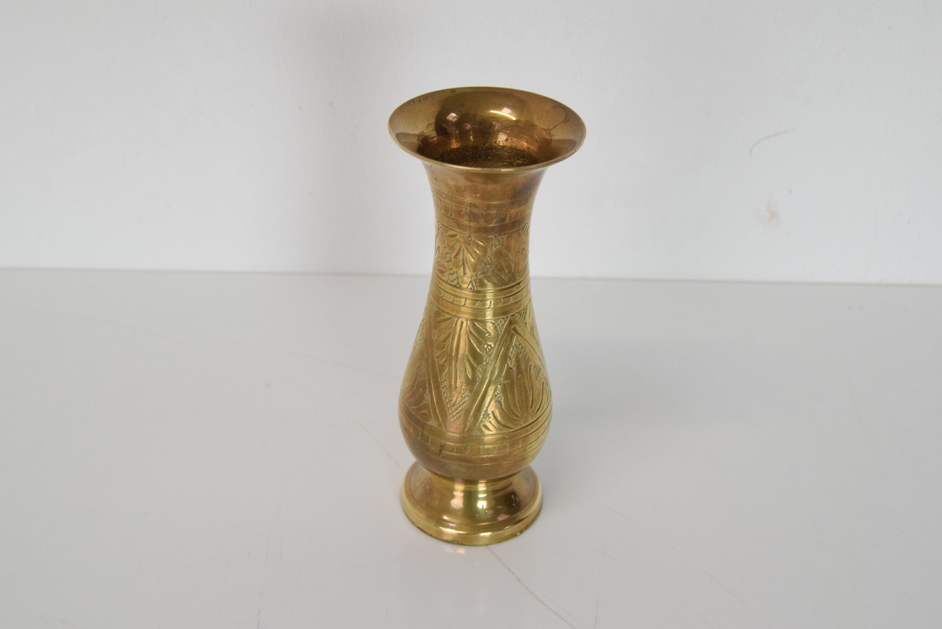 Vintage brass vase from India, 1960's