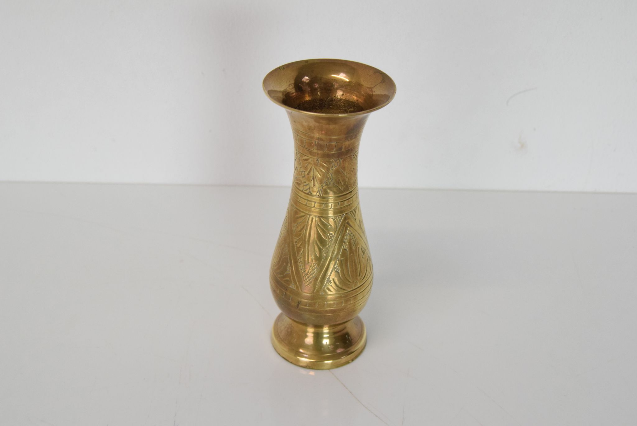 Vase vintage en laiton de l’Inde, années 1960