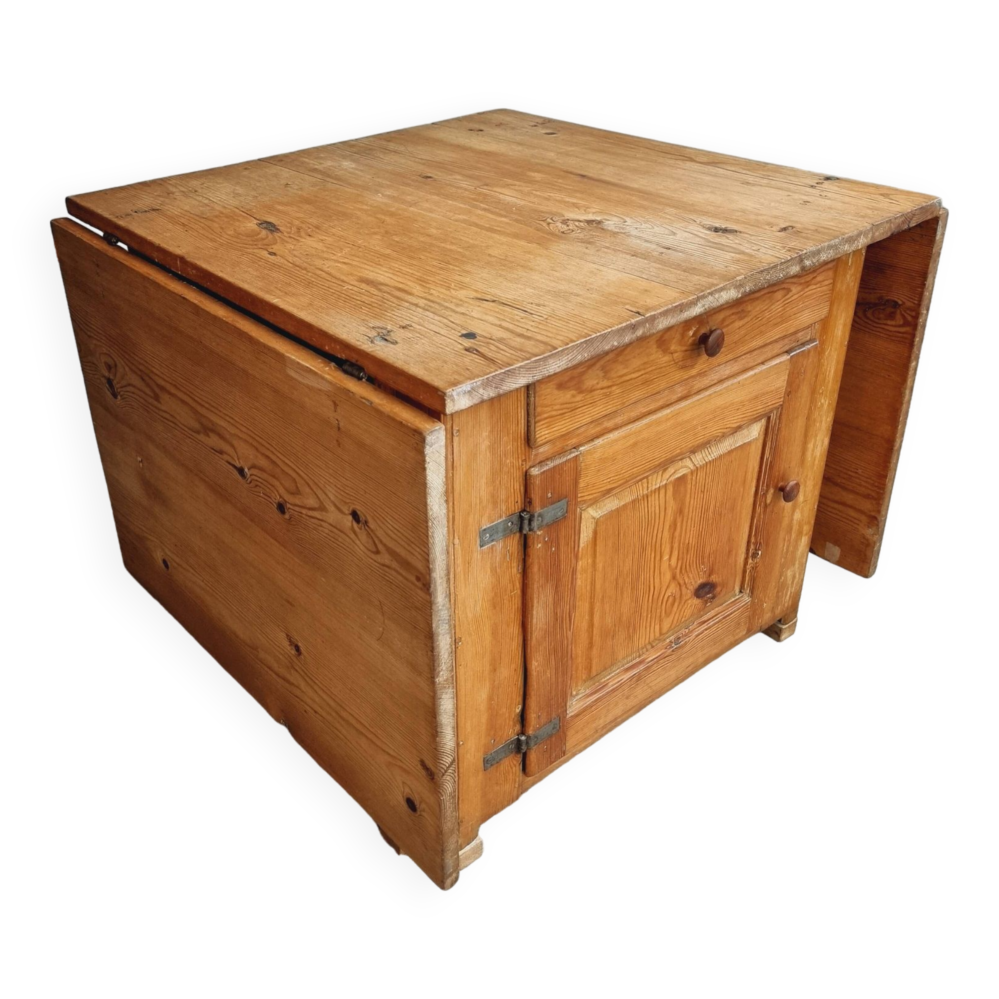 Antique Swedish table folding table with plenty of storage space