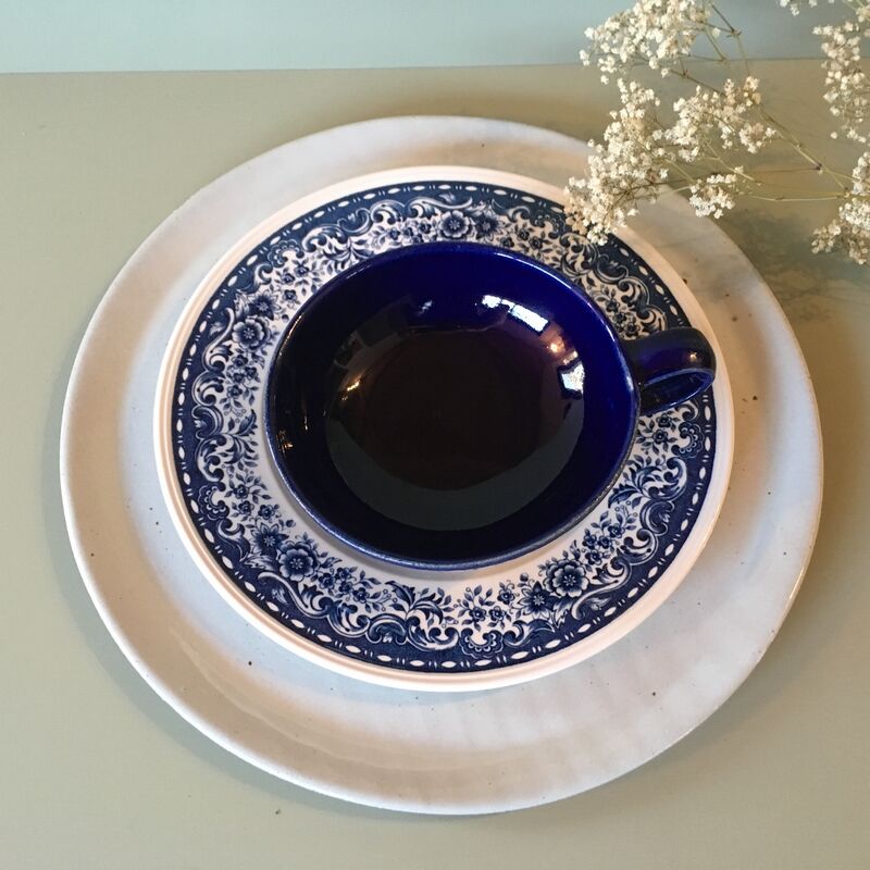 Villeroy & Boch dessert service, Blue Castle model