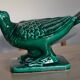 Green glazed ceramic pigeon FPP Vallauris
