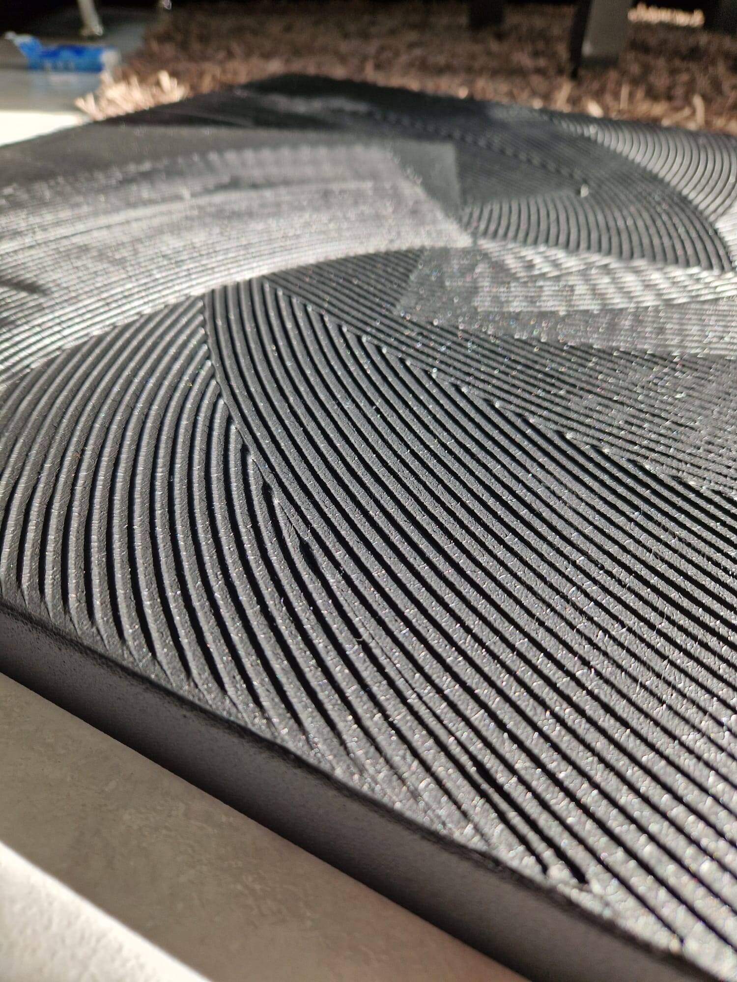 Minimalist monochrome abstract painting in black