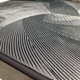 Minimalist monochrome abstract painting in black