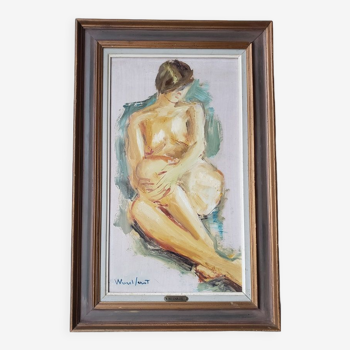 Oil on hardboard “The Chaste Nude” by Woulfart