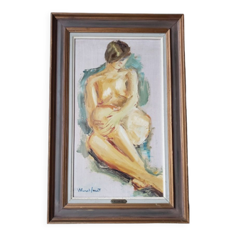 Oil on hardboard “The Chaste Nude” by Woulfart