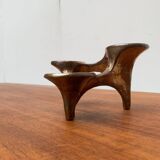 Vintage German brutalist metal candlestick by Harjes