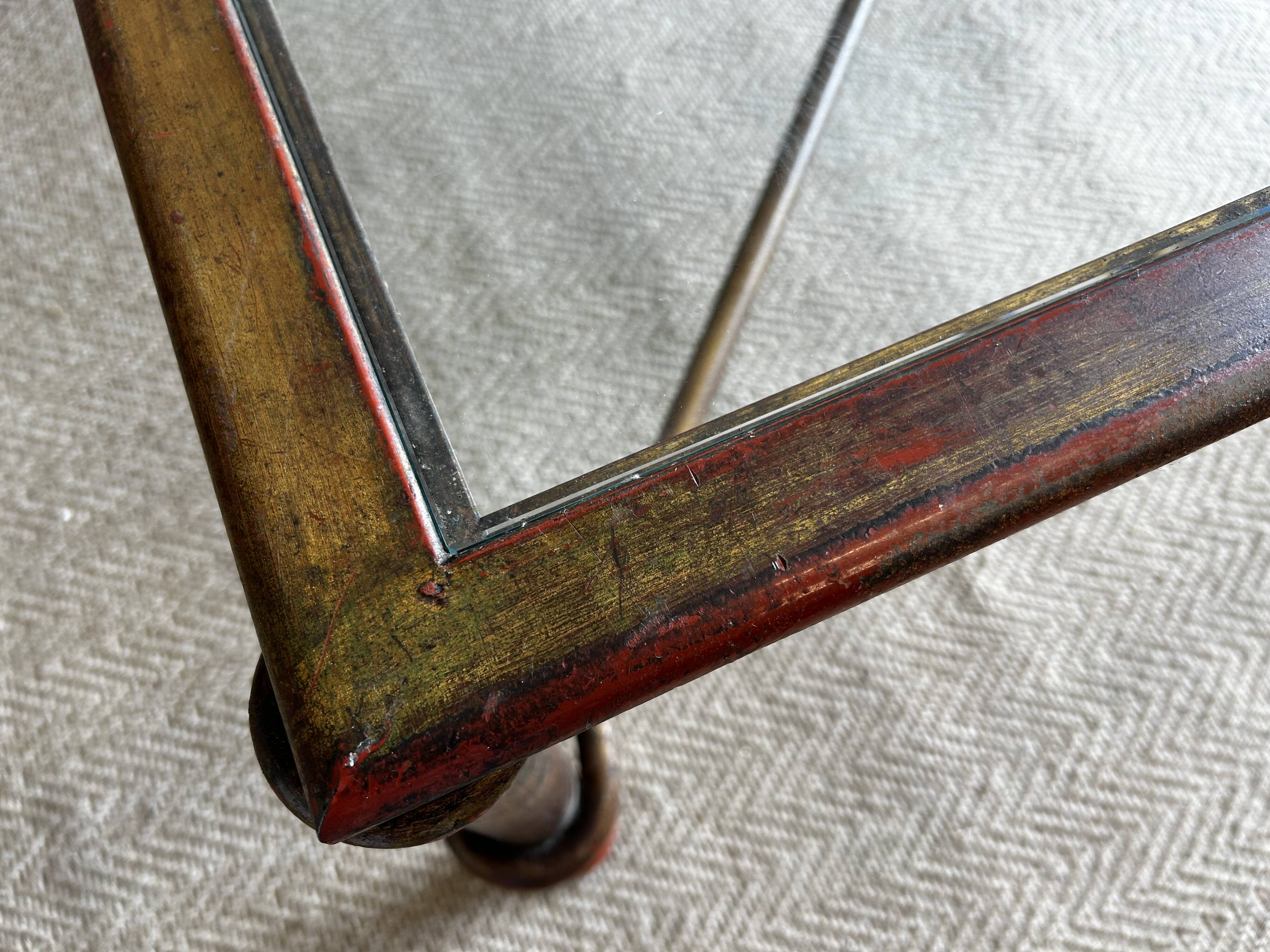 XL Gilt Coffee Table, Italy, 1970's, by Giovanni Banci for Hermes