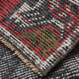 Coral red vintage rug 91x45cm