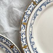 4 “Colbert” ironstone dessert plates from Creil and Montereau