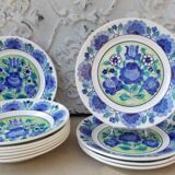 6 flat plates and 6 hollow plates Vloclawek Poland Hand painted