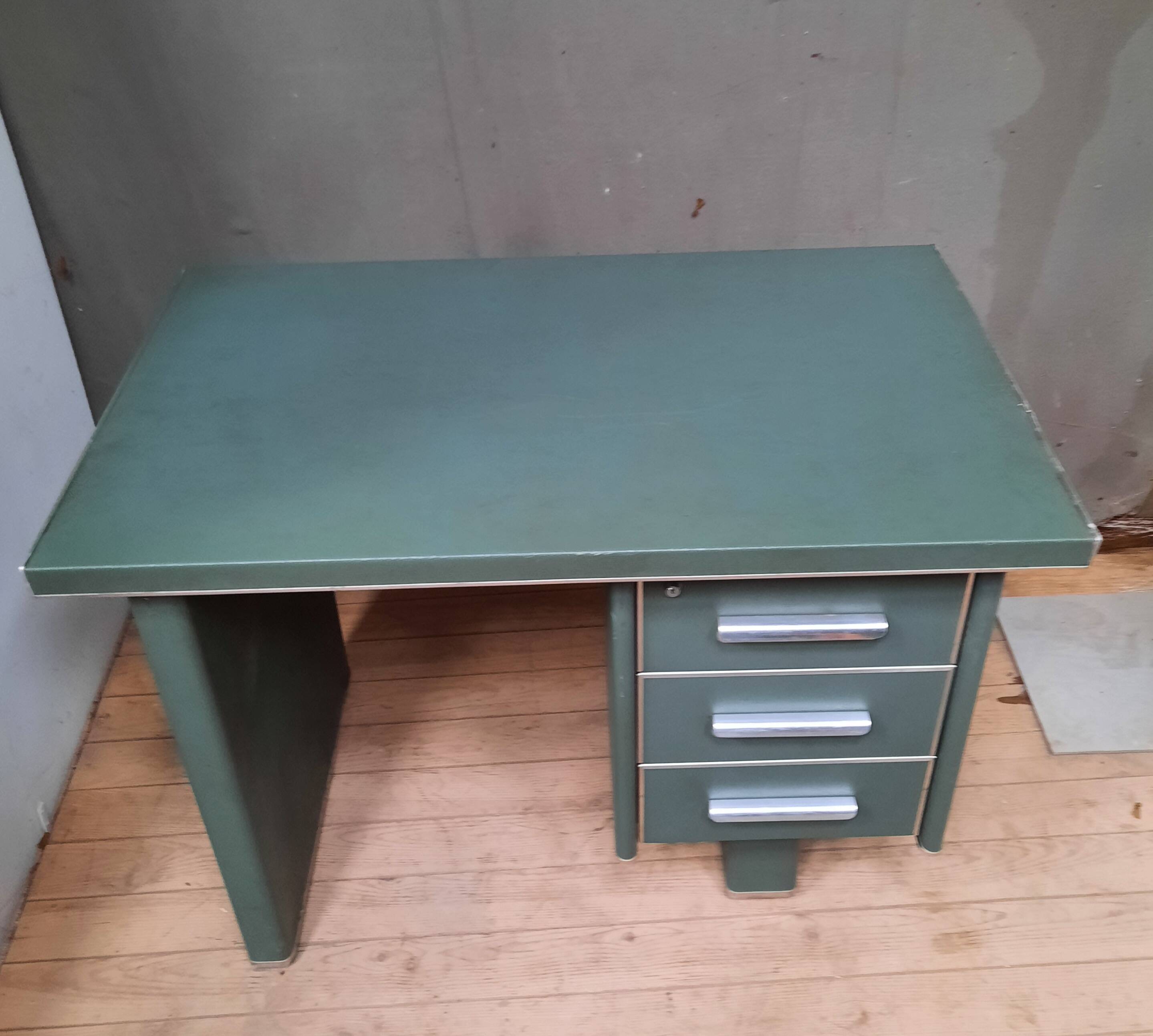 Industrial metal desk