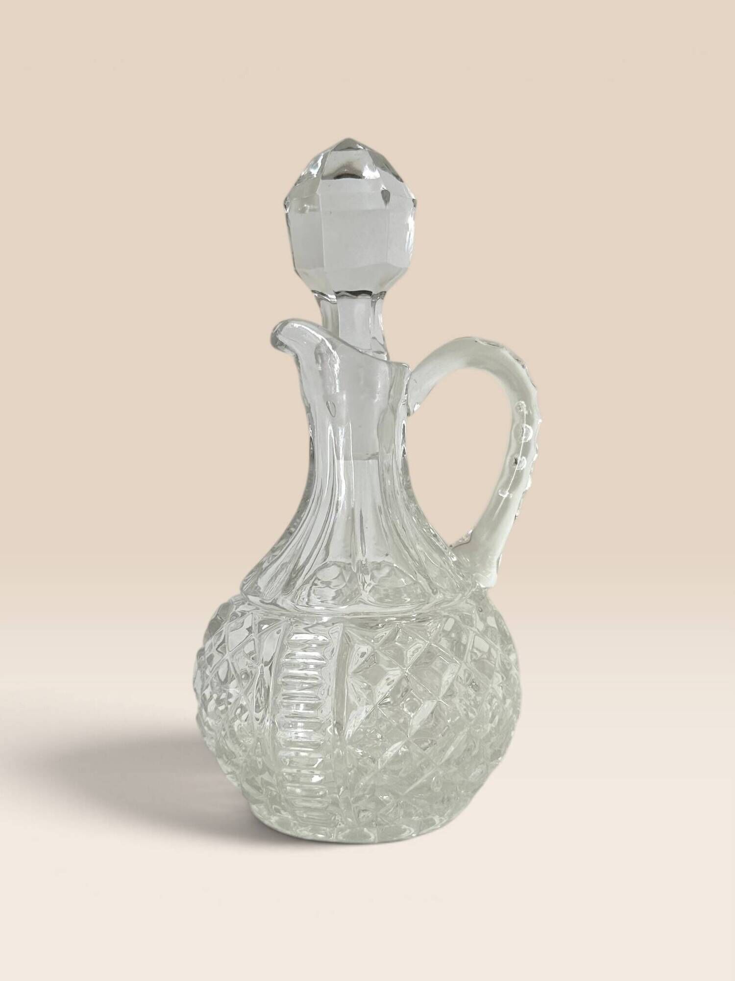 Cut crystal oil jug