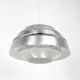 Vintage pendant light with brushed aluminum slats, 1970s