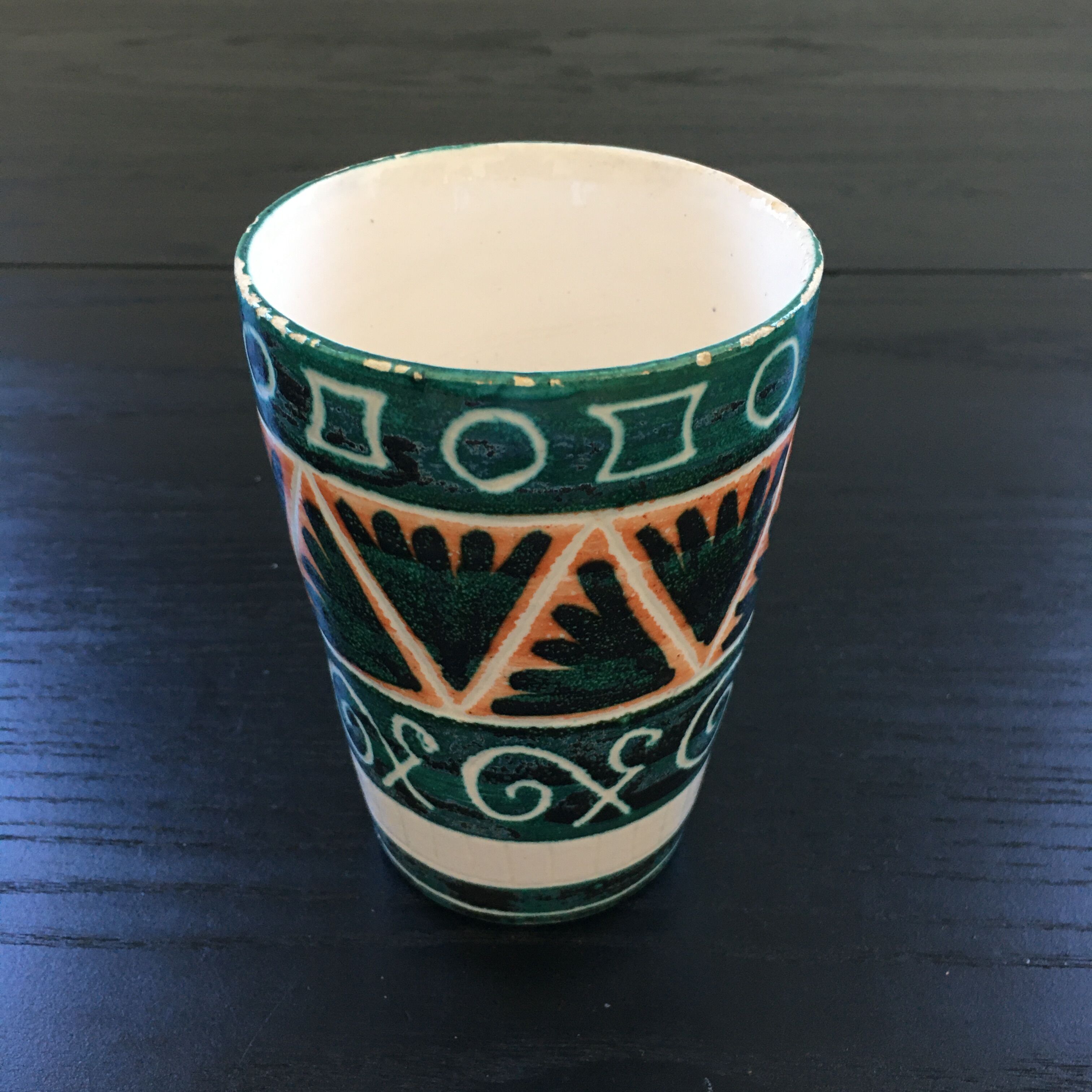 Unique piece signed mug décor