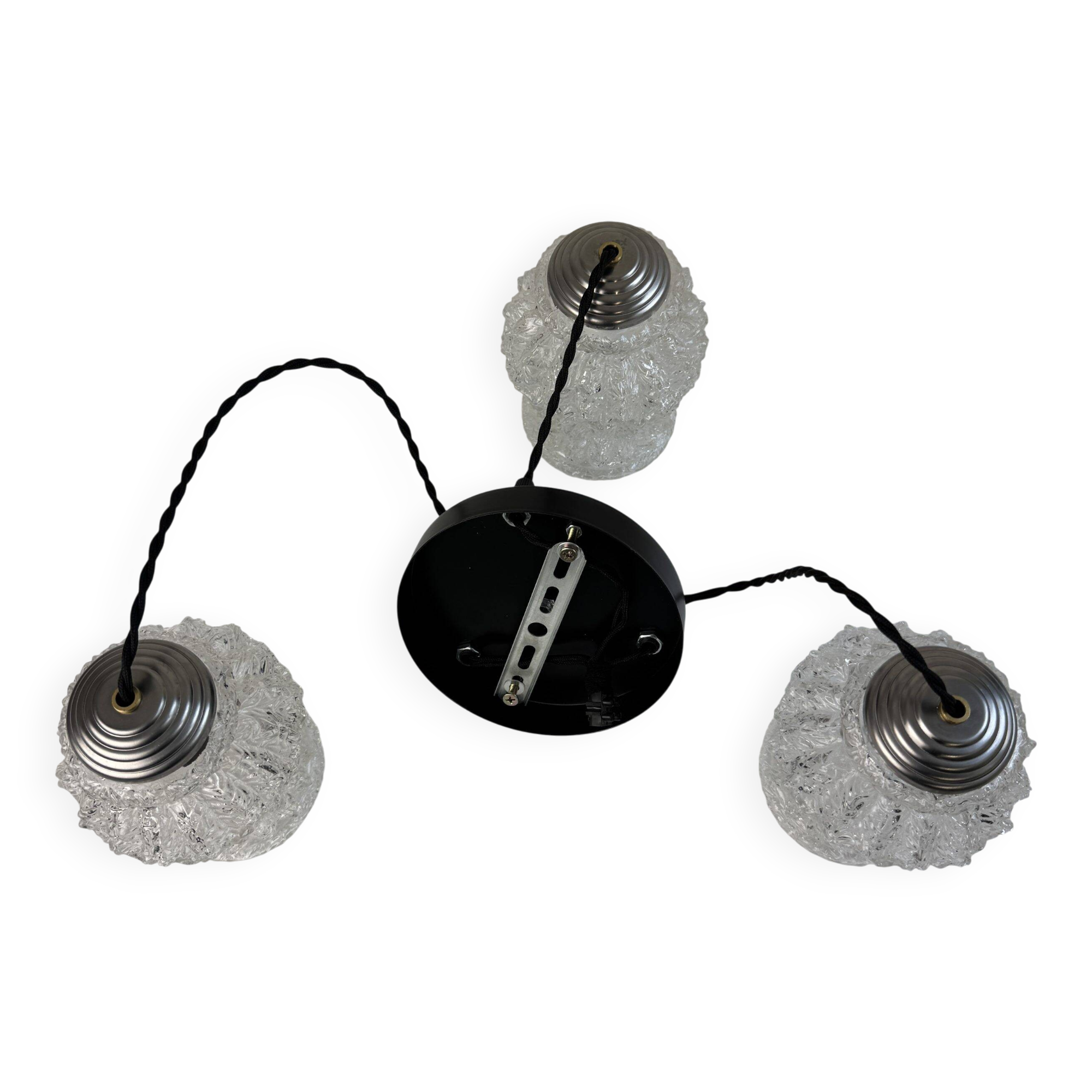 Vintage 3-light cascade chandelier