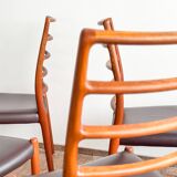 Ensemble de 6 chaises modèle 82 en teck par Niels O. Møller, Danemark