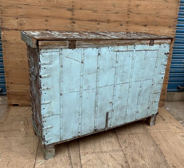 console - coffre de mariage en teck birman