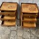 Pair of bedside tables/side tables in Louis XV style marquetry.