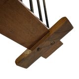 Vintage Reading Basket Steel Oak Magazine Rack 50's design